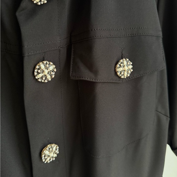 NWT KITTENISH Black Utility Tuxedo Stripe Jumpsuit Multiple Sizes - Picture 3 of 5